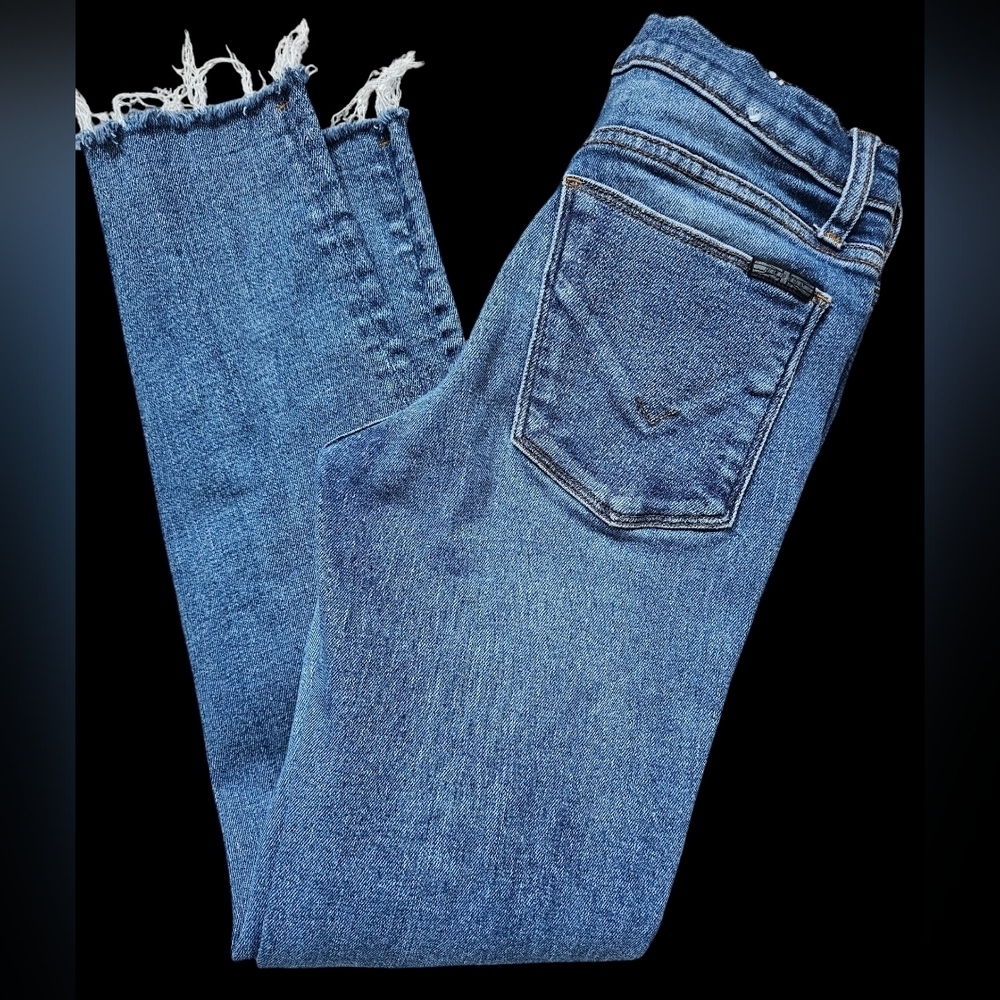 Hudson "Natalie Super Skinny" Jeans, raw hem, ankle/cropped, size 28 - Picture 7 of 10